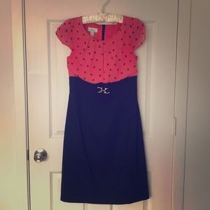 🌸Coral and black dress